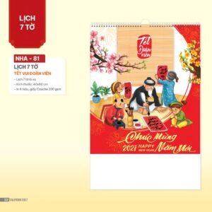 Lịch Bloc 2027 NHA Mẫu NHA81 (29 x 41 cm) Quà Tết Công Nhân Viên Chiết Khấu Cao in logo doanh nghiệp quà tặng Tết tại Quà Tặng Công Nhân