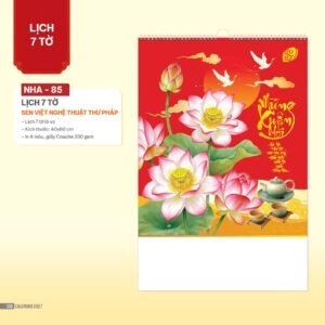 Lịch Treo Tường Lò Xo 2027 NHA Mẫu NHA85 (40 x 60cm) Quà Tết Công Nhân Viên Chiết Khấu Cao in logo doanh nghiệp quà tặng Tết tại Quà Tặng Công Nhân