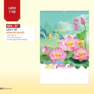Lịch Treo Tường Lò Xo 2027 NHA Mẫu NHA87 (40 x 60cm) Quà Tết Công Nhân Viên Chiết Khấu Cao in logo doanh nghiệp quà tặng Tết tại Quà Tặng Công Nhân