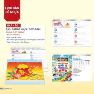 Lịch Để Bàn 2027 NHA Mẫu NHA89 (27 x 18cm) Quà Tết Công Nhân Viên Chiết Khấu Cao in logo doanh nghiệp quà tặng Tết tại Quà Tặng Công Nhân