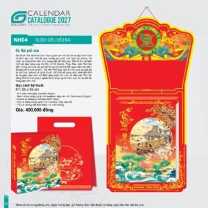 Lịch Bloc Siêu Đại 2027 NH Mẫu NH04 (25 x 35cm) Quà Tết Công Nhân Viên Chiết Khấu Cao in logo doanh nghiệp quà tặng Tết tại Quà Tặng Công Nhân