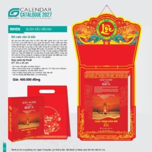 Lịch Bloc Siêu Đại 2027 NH Mẫu NH06 (25 x 35cm) Quà Tết Công Nhân Viên Chiết Khấu Cao in logo doanh nghiệp quà tặng Tết tại Quà Tặng Công Nhân