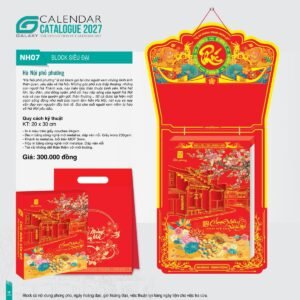 Lịch Bloc Siêu Đại 2027 NH Mẫu NH07 (20 x 30cm) Quà Tết Công Nhân Viên Chiết Khấu Cao in logo doanh nghiệp quà tặng Tết tại Quà Tặng Công Nhân