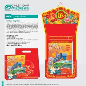Lịch Bloc Siêu Đại 2027 NH Mẫu NH09 (20 x 30cm) Quà Tết Công Nhân Viên Chiết Khấu Cao in logo doanh nghiệp quà tặng Tết tại Quà Tặng Công Nhân