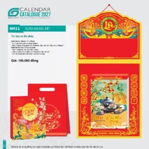 Lịch Bloc Đại Đặc Biệt 2027 NH Mẫu NH11 (17 x 25cm) Quà Tết Công Nhân Viên Chiết Khấu Cao in logo doanh nghiệp quà tặng Tết tại Quà Tặng Công Nhân