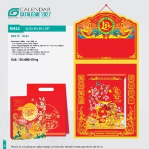 Lịch Bloc Đại Đặc Biệt 2027 NH Mẫu NH12 (29 x 41 cm) Quà Tết Công Nhân Viên Chiết Khấu Cao in logo doanh nghiệp quà tặng Tết tại Quà Tặng Công Nhân