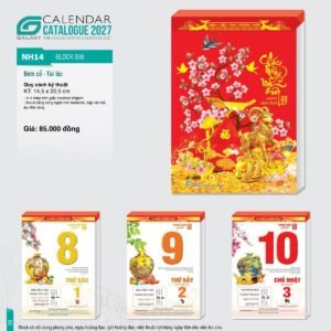 Lịch Bìa Treo 2027 NH Mẫu NH14 (29 x 41 cm) Quà Tết Công Nhân Viên Chiết Khấu Cao in logo doanh nghiệp quà tặng Tết tại Quà Tặng Công Nhân