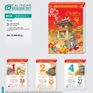 Lịch Bìa Treo 2027 NH Mẫu NH15 (13 x 19cm) Quà Tết Công Nhân Viên Chiết Khấu Cao in logo doanh nghiệp quà tặng Tết tại Quà Tặng Công Nhân