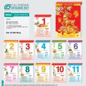 Lịch Bìa Treo 2027 NH Mẫu NH1617 (29 x 41 cm) Quà Tết Công Nhân Viên Chiết Khấu Cao in logo doanh nghiệp quà tặng Tết tại Quà Tặng Công Nhân
