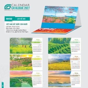 Lịch Để Bàn 2027 NH Mẫu NH5051 (24 x 16cm) Quà Tết Công Nhân Viên Chiết Khấu Cao in logo doanh nghiệp quà tặng Tết tại Quà Tặng Công Nhân