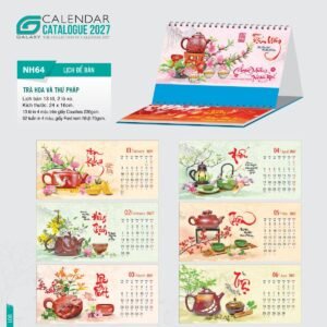 Lịch Để Bàn 2027 NH Mẫu NH6465 (24 x 16cm) Quà Tết Công Nhân Viên Chiết Khấu Cao in logo doanh nghiệp quà tặng Tết tại Quà Tặng Công Nhân