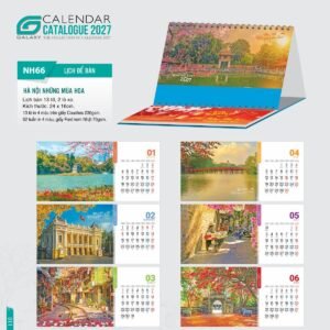 Lịch Để Bàn 2027 NH Mẫu NH66 (24 x 16cm) Quà Tết Công Nhân Viên Chiết Khấu Cao in logo doanh nghiệp quà tặng Tết tại Quà Tặng Công Nhân