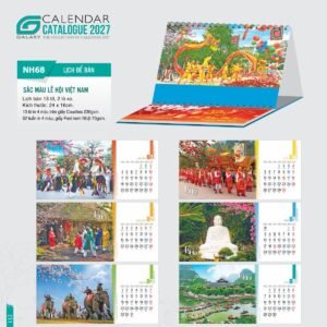 Lịch Để Bàn 2027 NH Mẫu NH6869 (24 x 16cm) Quà Tết Công Nhân Viên Chiết Khấu Cao in logo doanh nghiệp quà tặng Tết tại Quà Tặng Công Nhân