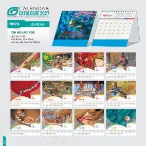 Lịch Để Bàn 2027 NH Mẫu NH74 (18 x 20cm) Quà Tết Công Nhân Viên Chiết Khấu Cao in logo doanh nghiệp quà tặng Tết tại Quà Tặng Công Nhân