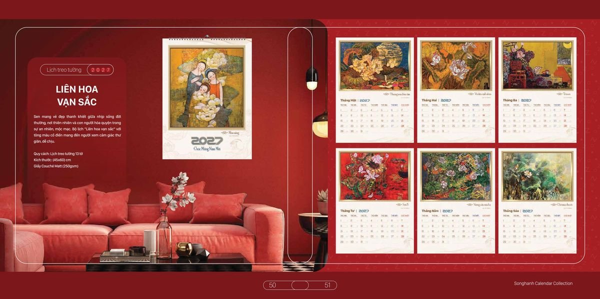 Lịch Bloc Cao Cấp SH 2027 SH20 Quà Tết Công Nhân Viên Chiết Khấu Cao