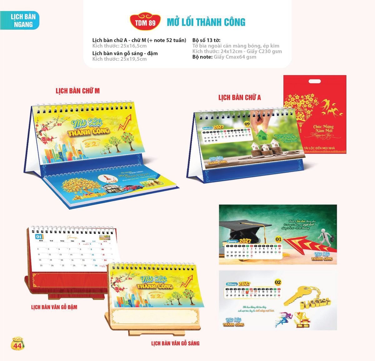 Lịch Bloc Siêu Cực Đại 2027 TDM41 Quà Tết Công Nhân Viên Chiết Khấu Cao