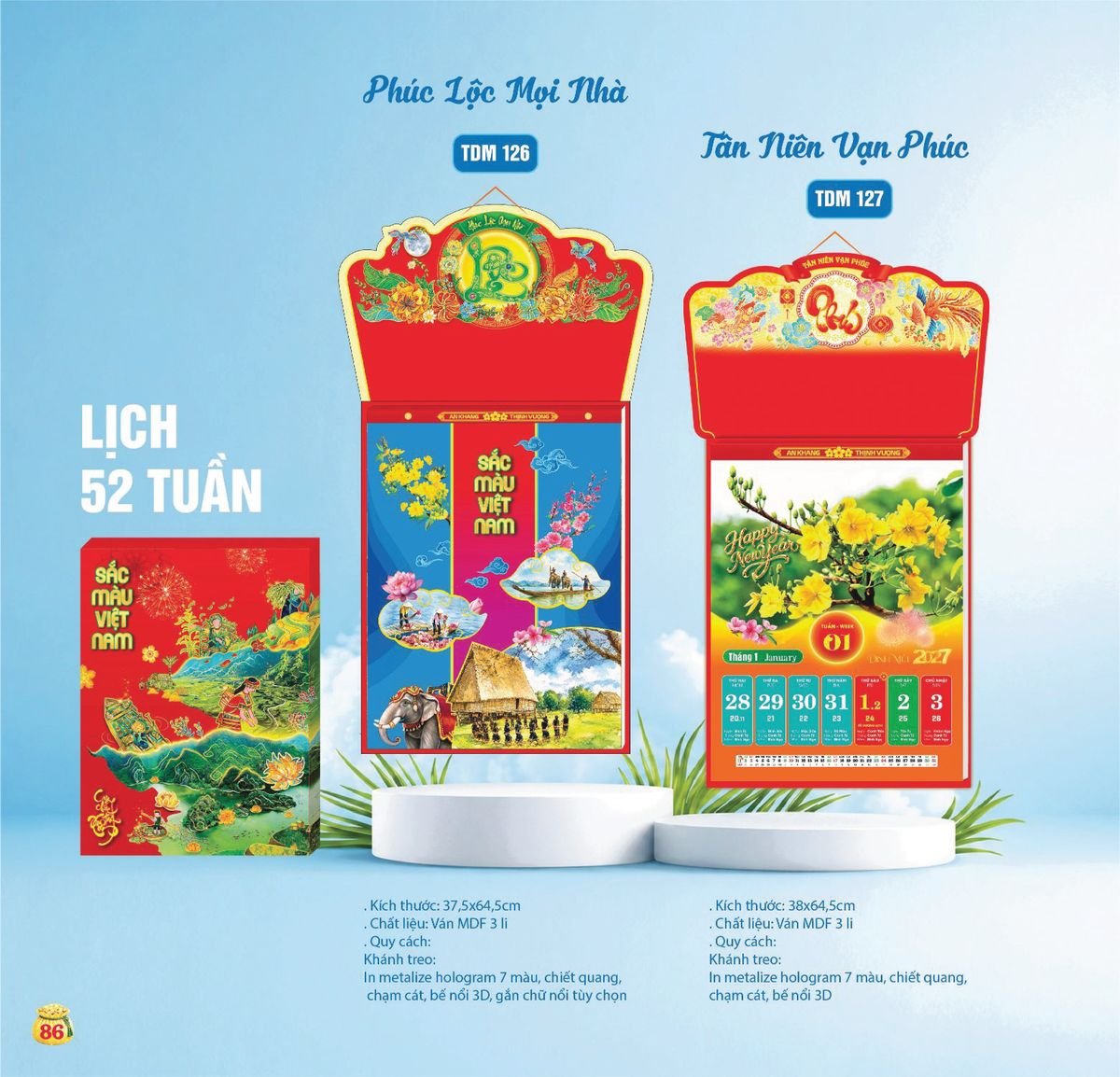 Lịch Bloc Siêu Cực Đại 2027 TDM83 Quà Tết Công Nhân Viên Chiết Khấu Cao