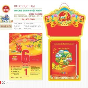 Lịch Bloc Cực Đại 2027 TD Mẫu TD10 (29 x 41 cm) Quà Tết Công Nhân Viên Chiết Khấu Cao in logo doanh nghiệp quà tặng Tết tại Quà Tặng Công Nhân