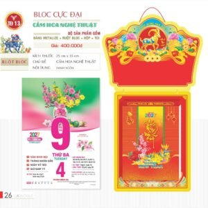 Lịch Bloc Cực Đại 2027 TD Mẫu TD13 (29 x 41 cm) Quà Tết Công Nhân Viên Chiết Khấu Cao in logo doanh nghiệp quà tặng Tết tại Quà Tặng Công Nhân
