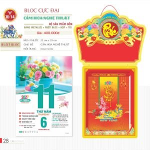 Lịch Bloc Cực Đại 2027 TD Mẫu TD14 (29 x 41 cm) Quà Tết Công Nhân Viên Chiết Khấu Cao in logo doanh nghiệp quà tặng Tết tại Quà Tặng Công Nhân