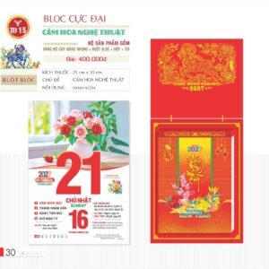 Lịch Bloc Cực Đại 2027 TD Mẫu TD15 (29 x 41 cm) Quà Tết Công Nhân Viên Chiết Khấu Cao in logo doanh nghiệp quà tặng Tết tại Quà Tặng Công Nhân
