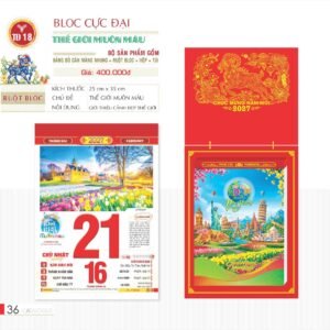 Lịch Bloc Cực Đại 2027 TD Mẫu TD18 (29 x 41 cm) Quà Tết Công Nhân Viên Chiết Khấu Cao in logo doanh nghiệp quà tặng Tết tại Quà Tặng Công Nhân