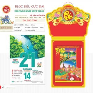 Lịch Bloc Siêu Cực Đại 2027 TD Mẫu TD2 (38 x 53 cm) Quà Tết Công Nhân Viên Chiết Khấu Cao in logo doanh nghiệp quà tặng Tết tại Quà Tặng Công Nhân