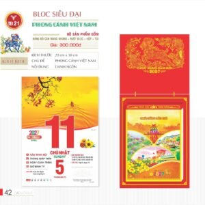 Lịch Bloc Siêu Đại 2027 TD Mẫu TD21 (20 x 30 cm) Quà Tết Công Nhân Viên Chiết Khấu Cao in logo doanh nghiệp quà tặng Tết tại Quà Tặng Công Nhân