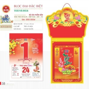 Lịch Bloc Đại Đặc Biệt 2027 TD Mẫu TD29 (29 x 41 cm) Quà Tết Công Nhân Viên Chiết Khấu Cao in logo doanh nghiệp quà tặng Tết tại Quà Tặng Công Nhân