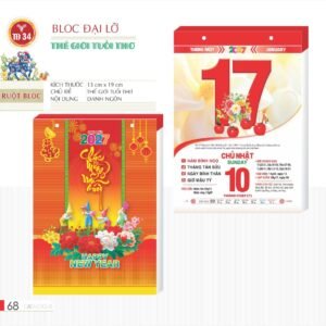 Lịch Bloc 2027 TD Mẫu TD34 (29 x 41 cm) Quà Tết Công Nhân Viên Chiết Khấu Cao in logo doanh nghiệp quà tặng Tết tại Quà Tặng Công Nhân