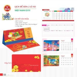 Lịch Để Bàn 2027 TD Mẫu TD44 (14 x 24cm) Quà Tết Công Nhân Viên Chiết Khấu Cao in logo doanh nghiệp quà tặng Tết tại Quà Tặng Công Nhân