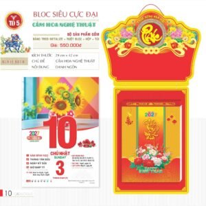 Lịch Bloc Siêu Cực Đại 2027 TD Mẫu TD5 (38 x 53 cm) Quà Tết Công Nhân Viên Chiết Khấu Cao in logo doanh nghiệp quà tặng Tết tại Quà Tặng Công Nhân