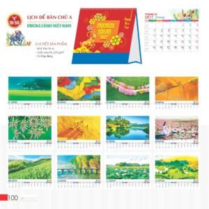 Lịch Bàn Chữ A 2027 TD Mẫu TD50 (19 x 19cm) Quà Tết Công Nhân Viên Chiết Khấu Cao in logo doanh nghiệp quà tặng Tết tại Quà Tặng Công Nhân