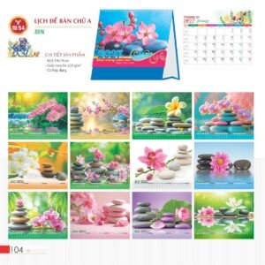 Lịch Bàn Chữ A 2027 TD Mẫu TD54 (19 x 19cm) Quà Tết Công Nhân Viên Chiết Khấu Cao in logo doanh nghiệp quà tặng Tết tại Quà Tặng Công Nhân