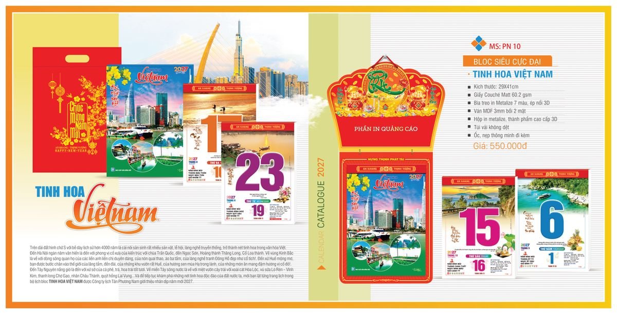 Lịch Bloc TPN 2027 TPNBLOC12 Quà Tết Công Nhân Viên Chiết Khấu Cao Lịch Bloc TPN 2027 TPNBLOC12 Quà Tết Công Nhân Viên Chiết Khấu Cao
