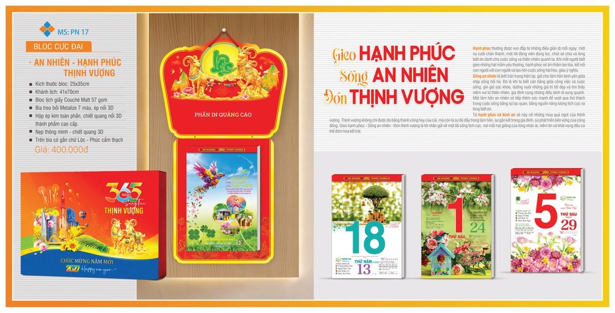 Lịch Bloc TPN 2027 TPNBLOC20 Quà Tết Công Nhân Viên Chiết Khấu Cao