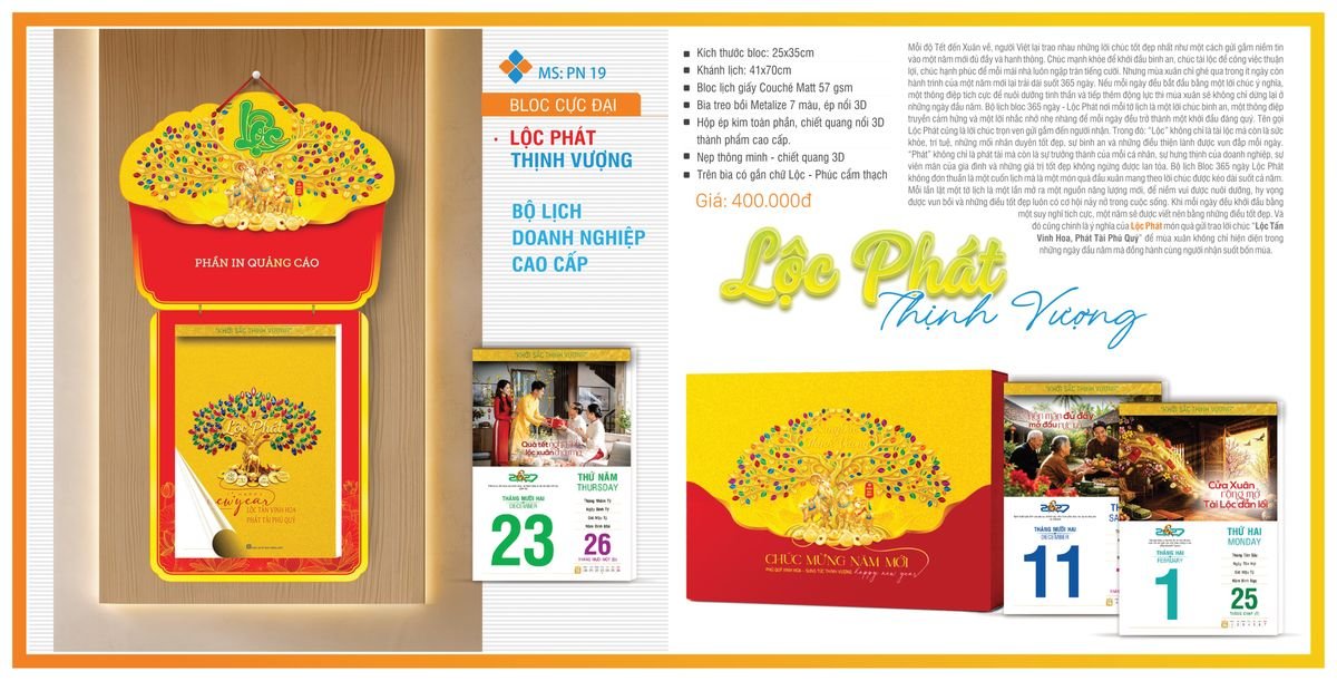 Lịch Bloc TPN 2027 TPNBLOC22 Quà Tết Công Nhân Viên Chiết Khấu Cao