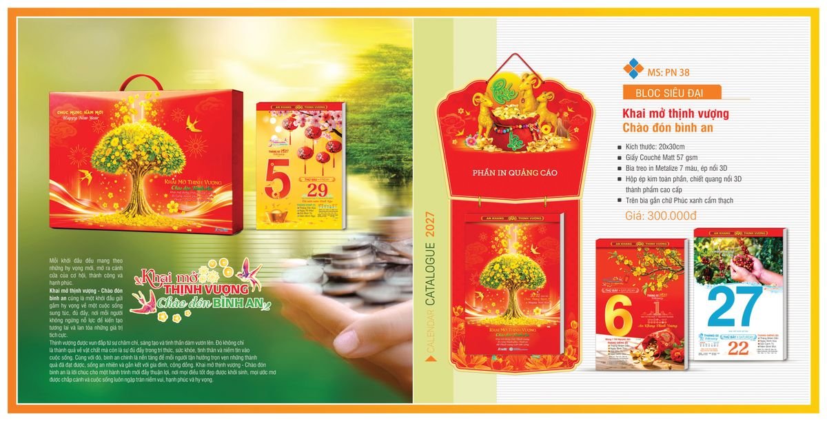 Lịch Bloc TPN 2027 TPNBLOC42 Quà Tết Công Nhân Viên Chiết Khấu Cao