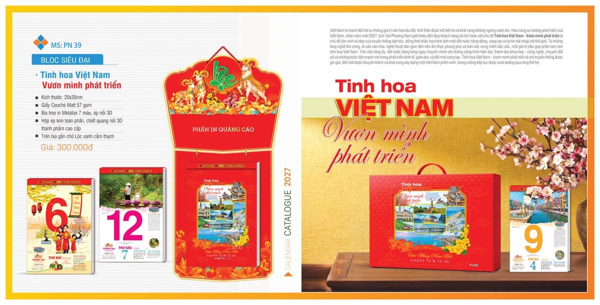 Lịch Bloc TPN 2027 TPNBLOC43 Quà Tết Công Nhân Viên Chiết Khấu Cao