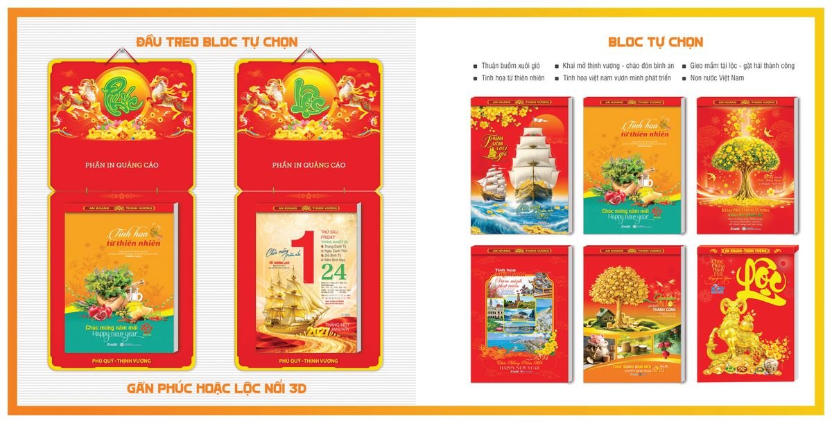 Lịch Bloc TPN 2027 TPNBLOC50 Quà Tết Công Nhân Viên Chiết Khấu Cao