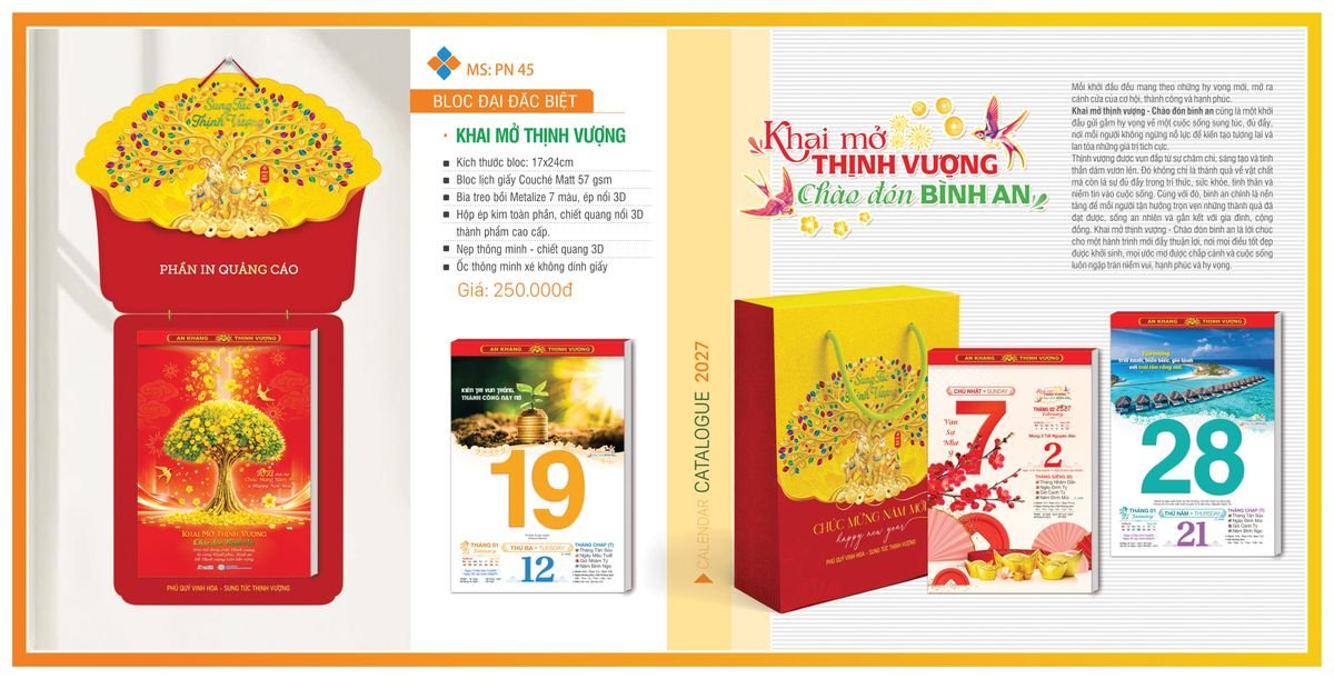 Lịch Bloc TPN 2027 TPNBLOC54 Quà Tết Công Nhân Viên Chiết Khấu Cao Lịch Bloc TPN 2027 TPNBLOC54 Quà Tết Công Nhân Viên Chiết Khấu Cao