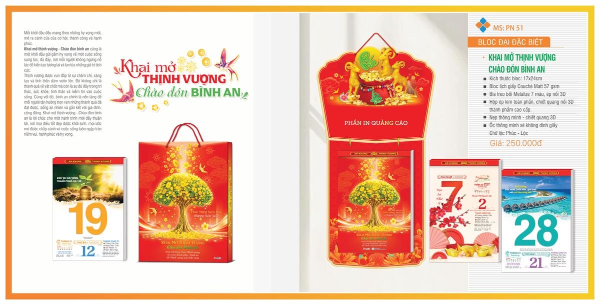 Lịch Bloc TPN 2027 TPNBLOC60 Quà Tết Công Nhân Viên Chiết Khấu Cao