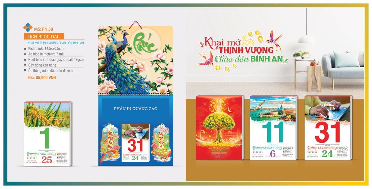 Lịch Bloc TPN 2027 TPNBLOC65 Quà Tết Công Nhân Viên Chiết Khấu Cao