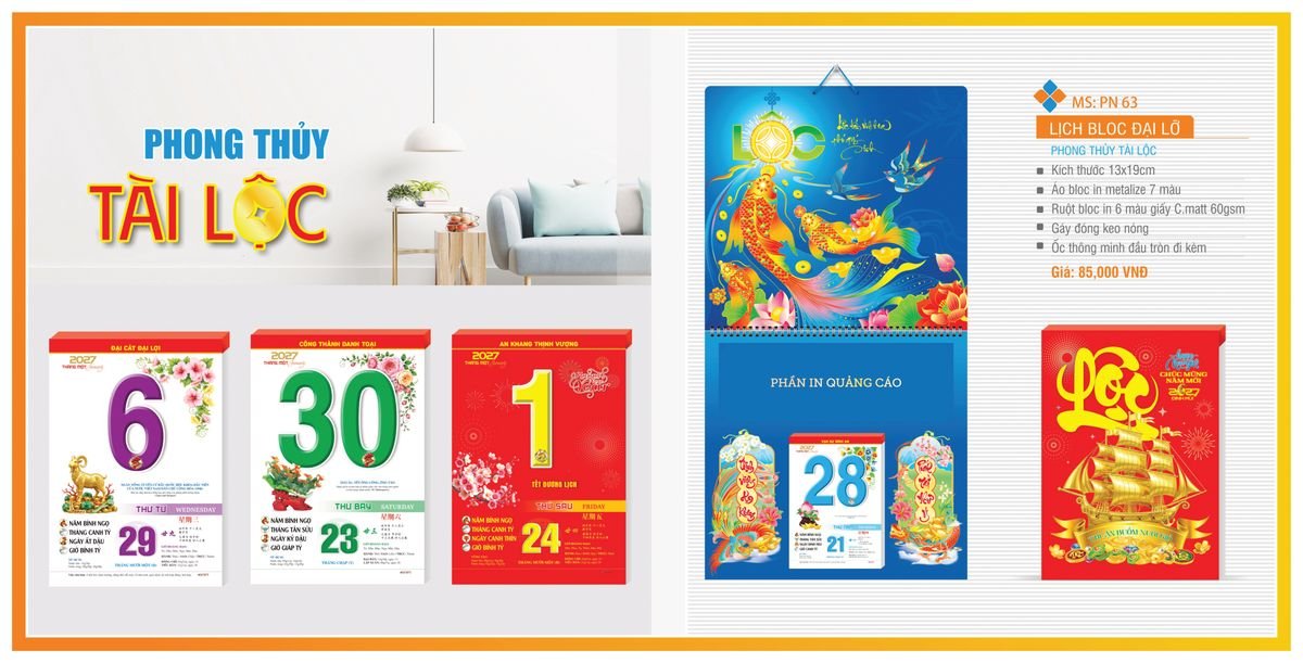 Lịch Bloc TPN 2027 TPNBLOC70 Quà Tết Công Nhân Viên Chiết Khấu Cao