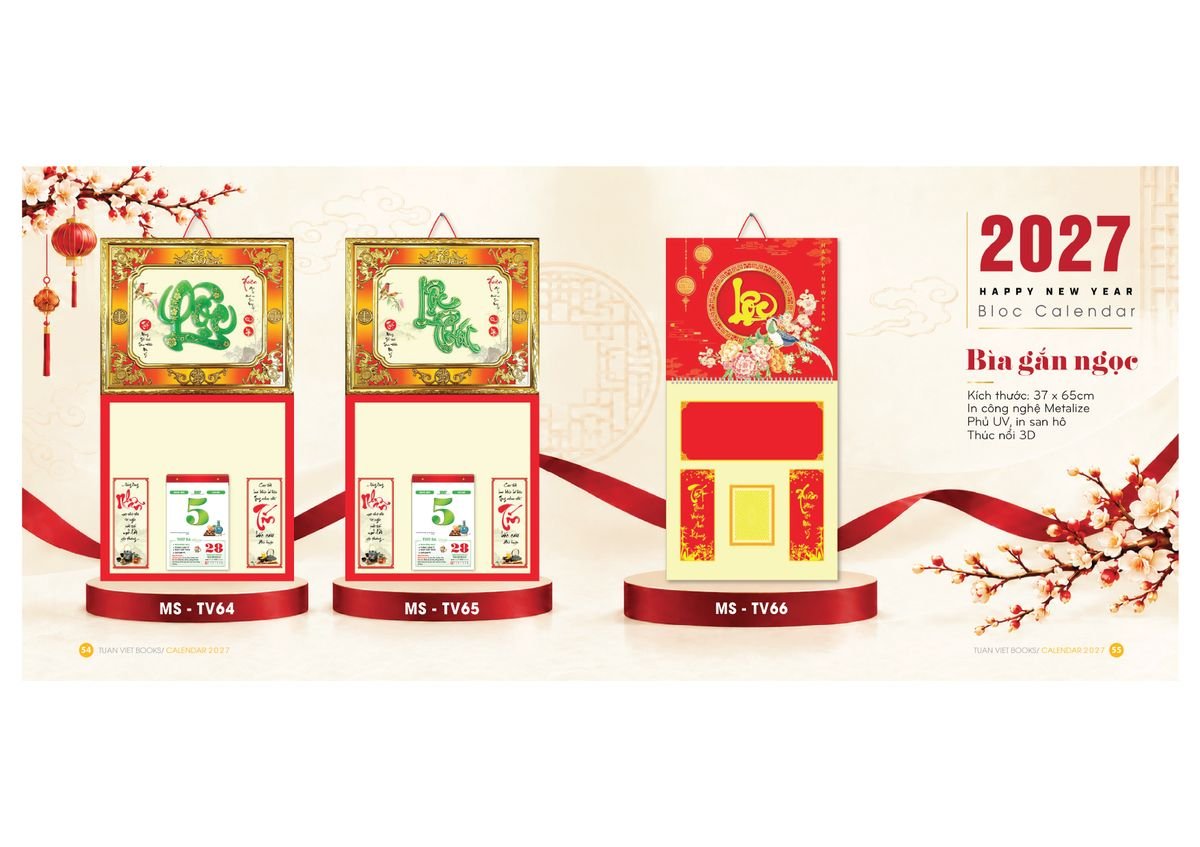 Lịch Để Bàn TV 2027 TV28 Quà Tết Công Nhân Viên Chiết Khấu Cao