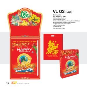 Lịch Bloc Cực Đại 2027 VL Mẫu VL03 (25 x 35cm) Quà Tết Công Nhân Viên Chiết Khấu Cao in logo doanh nghiệp quà tặng Tết tại Quà Tặng Công Nhân