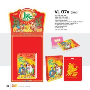 Lịch Bloc Đại Đặc Biệt 2027 VL Mẫu VL07A - Đại Cát Đại Lợi (29 x 41 cm) Quà Tết Công Nhân Viên Chiết Khấu Cao in logo doanh nghiệp quà tặng Tết tại Quà Tặng Công Nhân