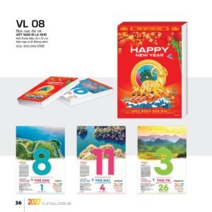 Lịch Bloc Cực Đại 2027 VL Mẫu VL089 (25 x 35cm) Quà Tết Công Nhân Viên Chiết Khấu Cao in logo doanh nghiệp quà tặng Tết tại Quà Tặng Công Nhân