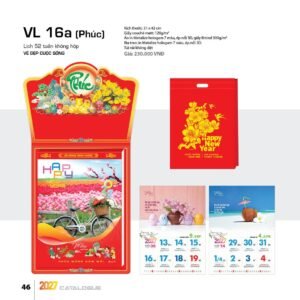 Lịch 52 Tuần 2027 VL Mẫu VL17 (31 x 42cm) Quà Tết Công Nhân Viên Chiết Khấu Cao in logo doanh nghiệp quà tặng Tết tại Quà Tặng Công Nhân