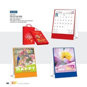 Lịch Để Bàn 2027 VL Mẫu VLLB05 (16 x 24 cm) Quà Tết Công Nhân Viên Chiết Khấu Cao in logo doanh nghiệp quà tặng Tết tại Quà Tặng Công Nhân